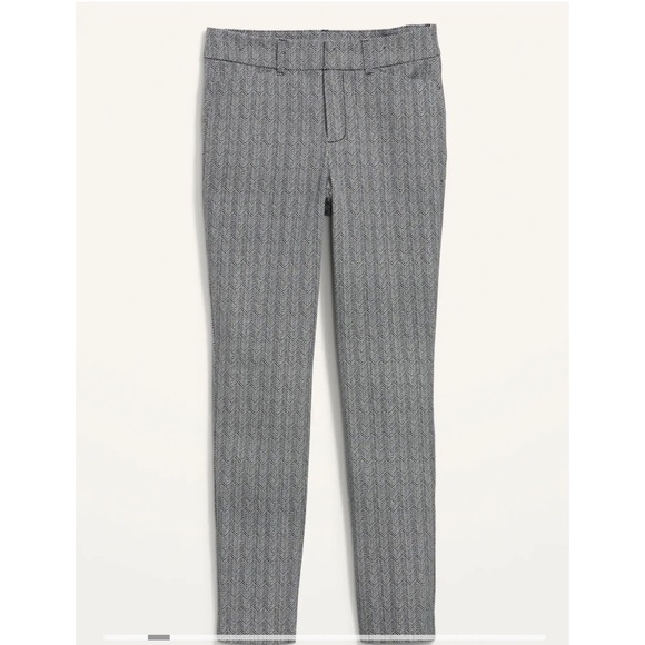 Old Navy Size 18 High-Waisted Pixie Printed Ankle Pant Charcoal Houndstooth - Picture 4 of 4